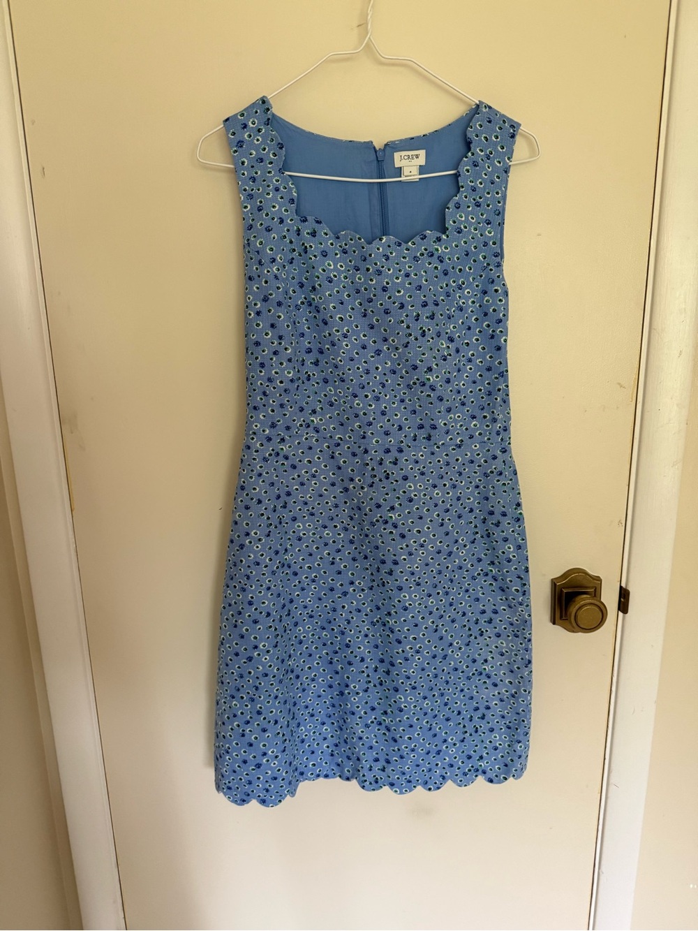 J.Crew blue floral dress